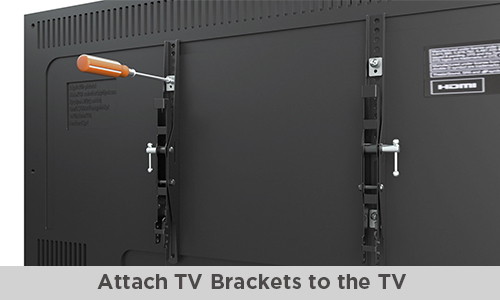 Attach TV Brackets to the TV